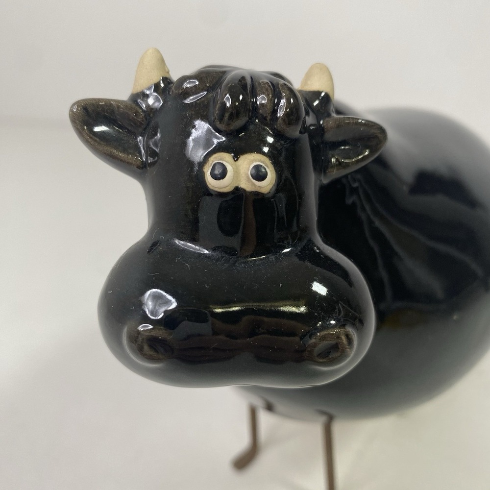 Nantucket Home Ceramic Cow Figurine 5x6" Whimsical Farmhouse Decor Countrycore